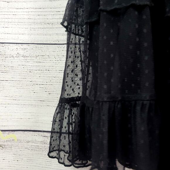 Wild Fable Swiss Dot Tiered Tulle Ruffle Whimsygoth Mini Dress Size S - Picture 3 of 6